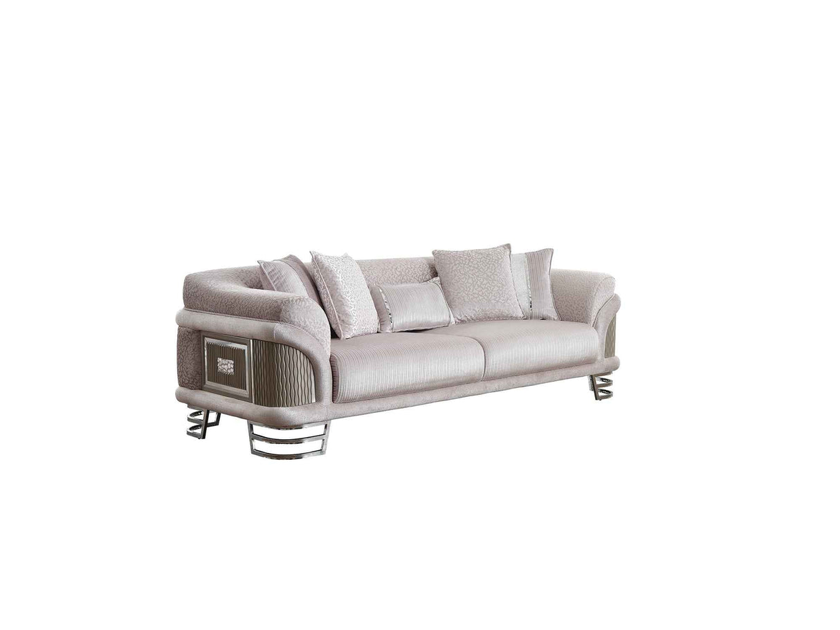 Versace Light Grey Stationary Sofa by Furnia at Eve Furniture