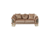 Versace Stationary Loveseat Beige by Furnia at Eve Furniture