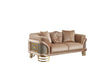 Versace Stationary Loveseat Beige by Furnia at Eve Furniture