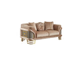 Versace Stationary Loveseat Beige by Furnia at Eve Furniture