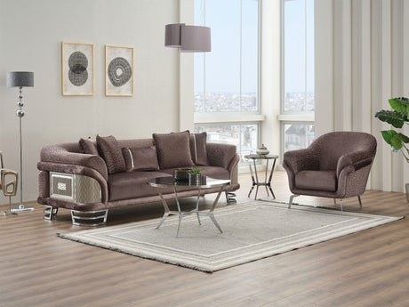 Versace Stationary Sofa Dark Grey by Furnia at Eve Furniture
