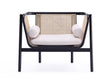 Versailles Accent Chair in Black, Natural Cane and Cream by Manhattan Comfort at Eve Furniture