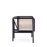 Versailles Accent Chair in Black, Natural Cane and Cream (set of 2) by Manhattan Comfort at Eve Furniture