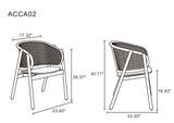 Versailles Armchair in Black and Natural Cane by Manhattan Comfort at Eve Furniture