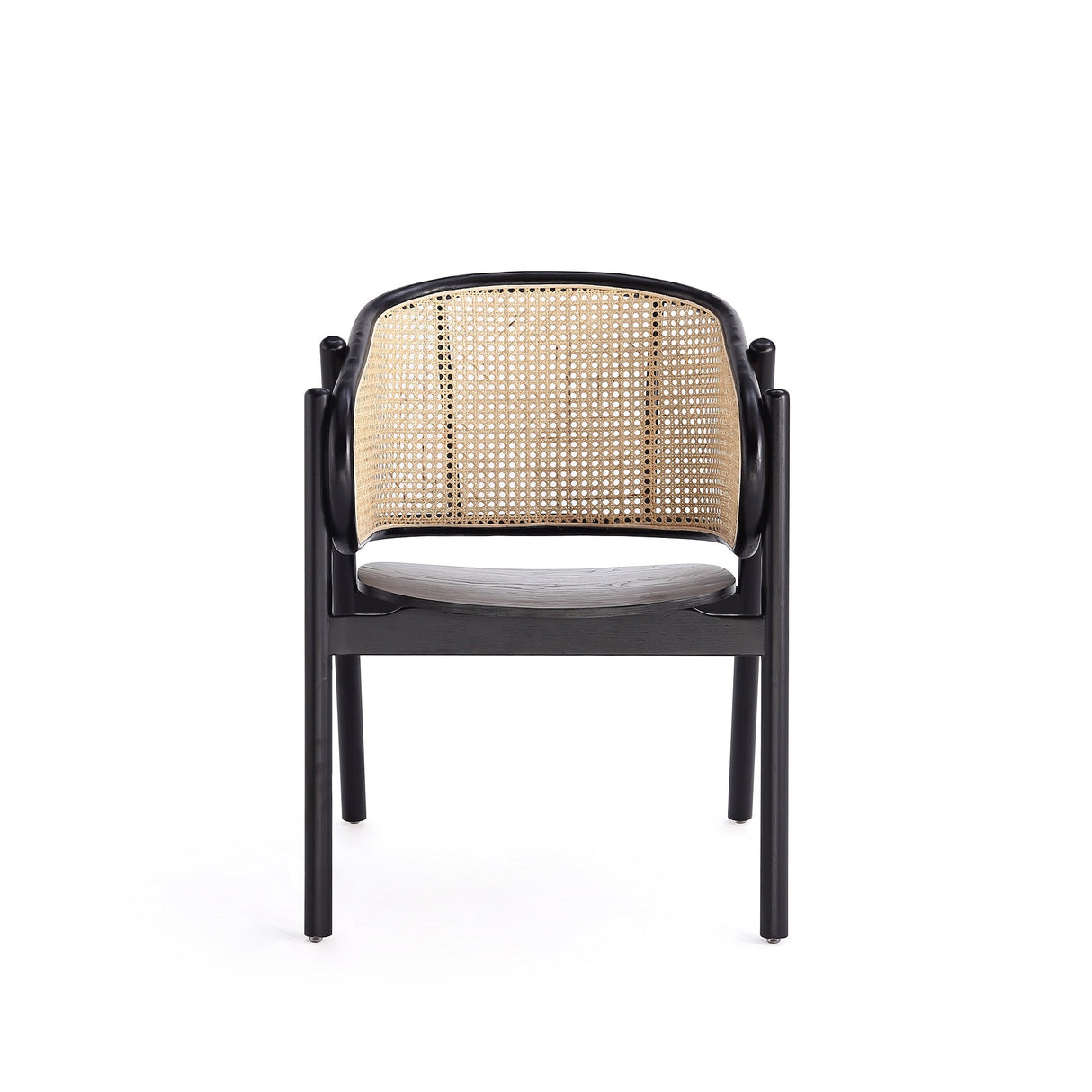 Versailles Armchair in Black and Natural Cane by Manhattan Comfort at Eve Furniture