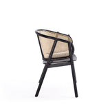 Versailles Armchair in Black and Natural Cane by Manhattan Comfort at Eve Furniture