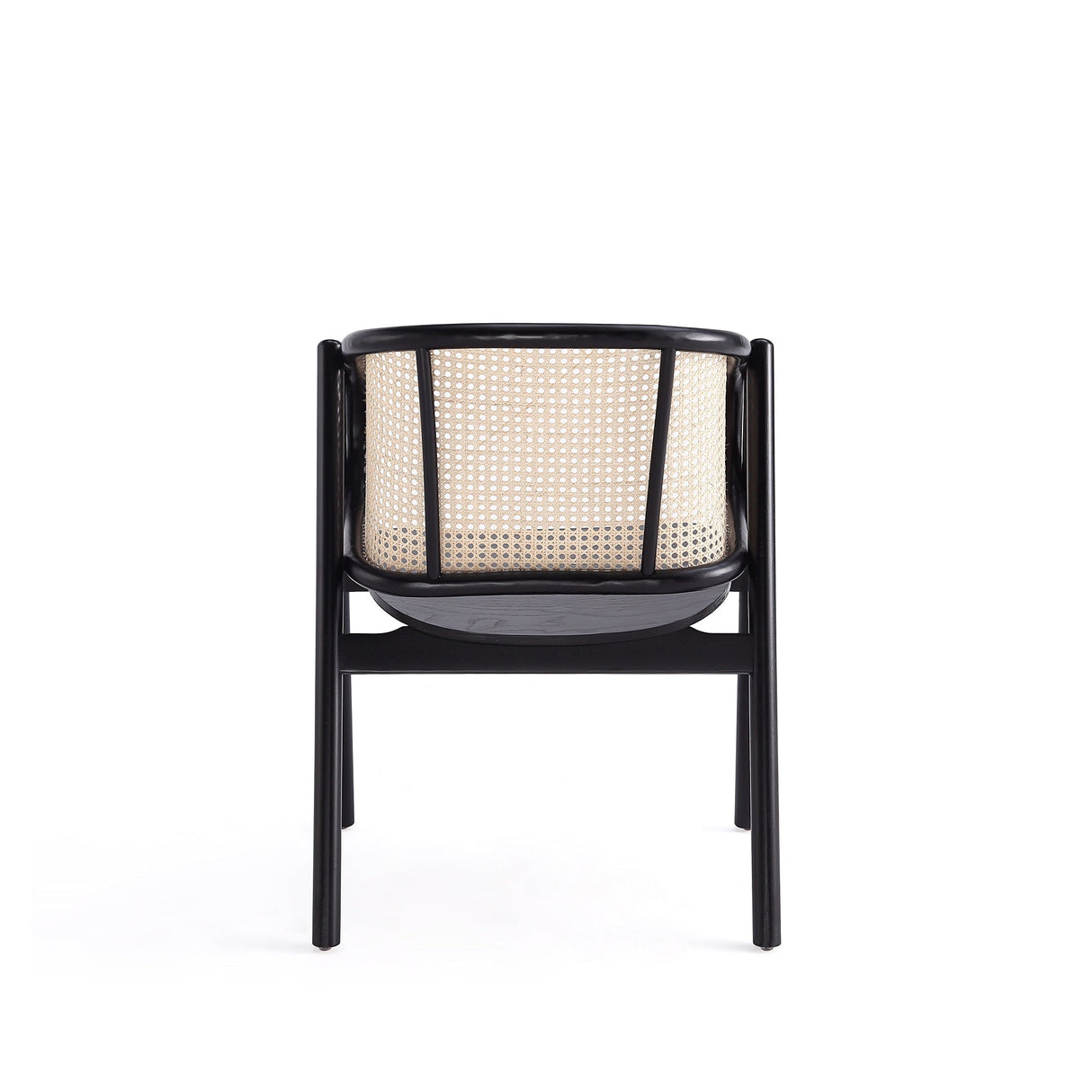 Versailles Armchair in Black and Natural Cane by Manhattan Comfort at Eve Furniture