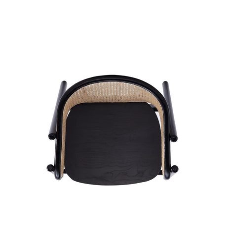 Versailles Armchair in Black and Natural Cane by Manhattan Comfort at Eve Furniture