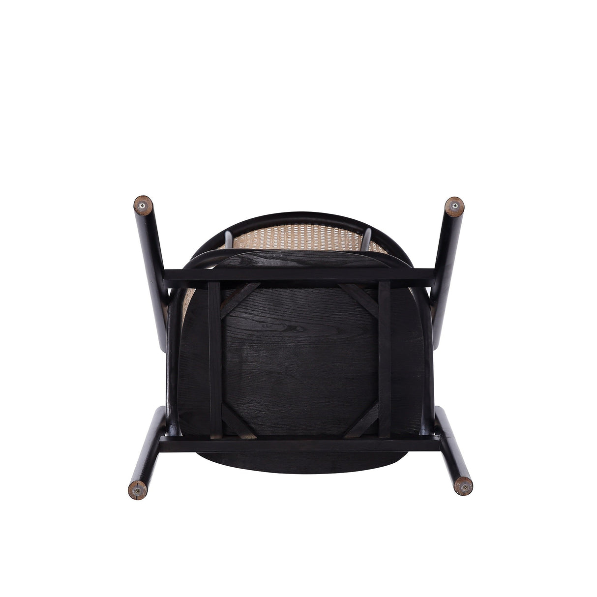 Versailles Armchair in Black and Natural Cane by Manhattan Comfort at Eve Furniture