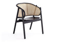 Versailles Armchair in Black and Natural Cane by Manhattan Comfort at Eve Furniture