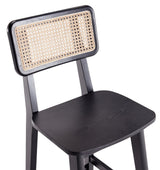 Versailles Counter Stool in Black and Natural Cane (set of 2) by Manhattan Comfort at Eve Furniture