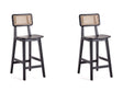 Versailles Counter Stool in Black and Natural Cane (set of 2) by Manhattan Comfort at Eve Furniture