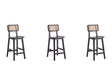 Versailles Counter Stool in Black and Natural Cane (set of 3) by Manhattan Comfort at Eve Furniture