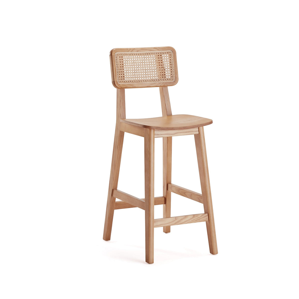Versailles Counter Stool in Nature Cane (set of 2) by Manhattan Comfort at Eve Furniture