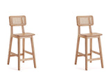 Versailles Counter Stool in Nature Cane (set of 2) by Manhattan Comfort at Eve Furniture
