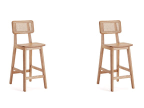 Versailles Counter Stool in Nature Cane (set of 2) by Manhattan Comfort at Eve Furniture