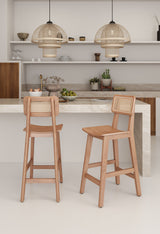 Versailles Counter Stool in Nature Cane (set of 3) by Manhattan Comfort at Eve Furniture