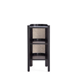 Versailles End Table in Black and Natural Cane by Manhattan Comfort at Eve Furniture