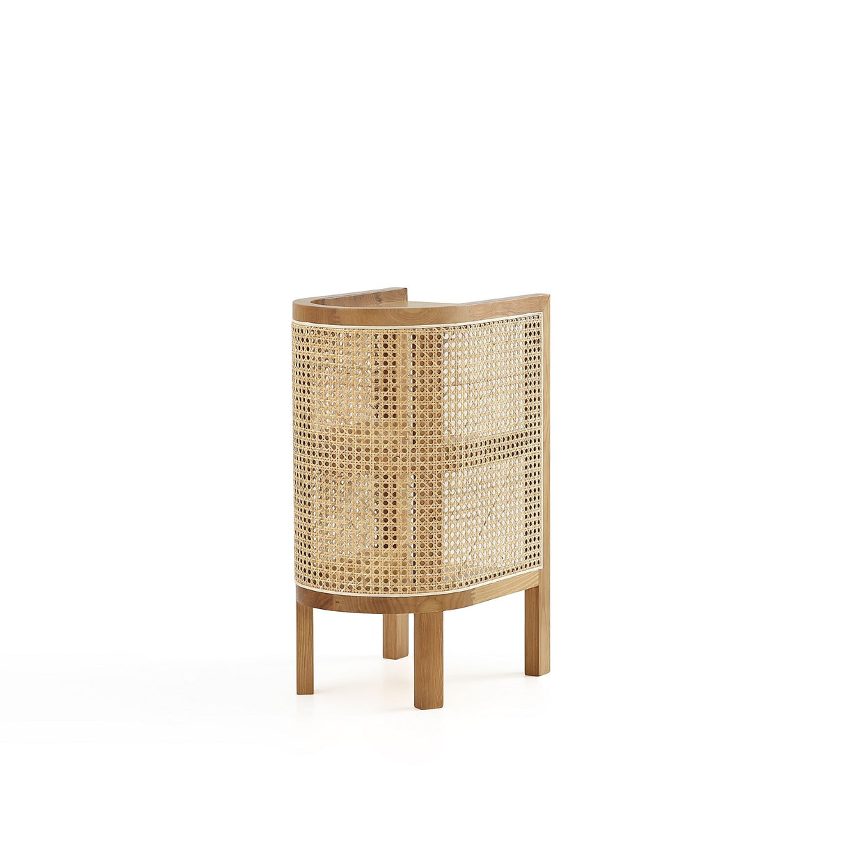 Versailles End Table in Nature Cane by Manhattan Comfort at Eve Furniture