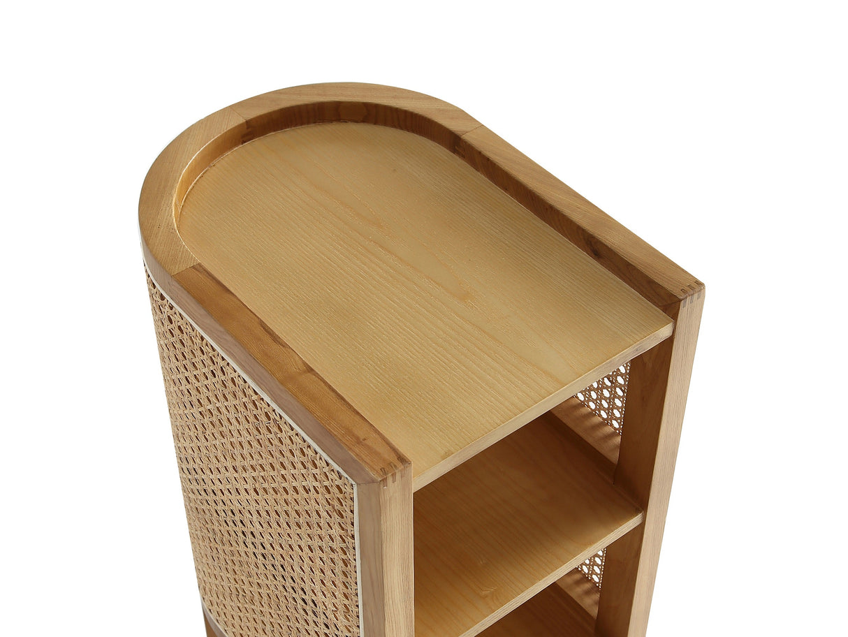 Versailles End Table in Nature Cane by Manhattan Comfort at Eve Furniture