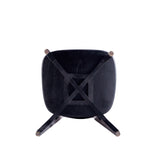 Versailles Round Dining Chair in Black and Natural Cane (set of 2) by Manhattan Comfort at Eve Furniture