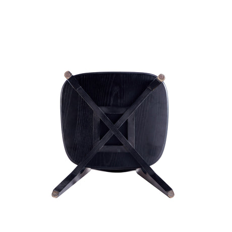 Versailles Round Dining Chair in Black and Natural Cane (set of 2) by Manhattan Comfort at Eve Furniture