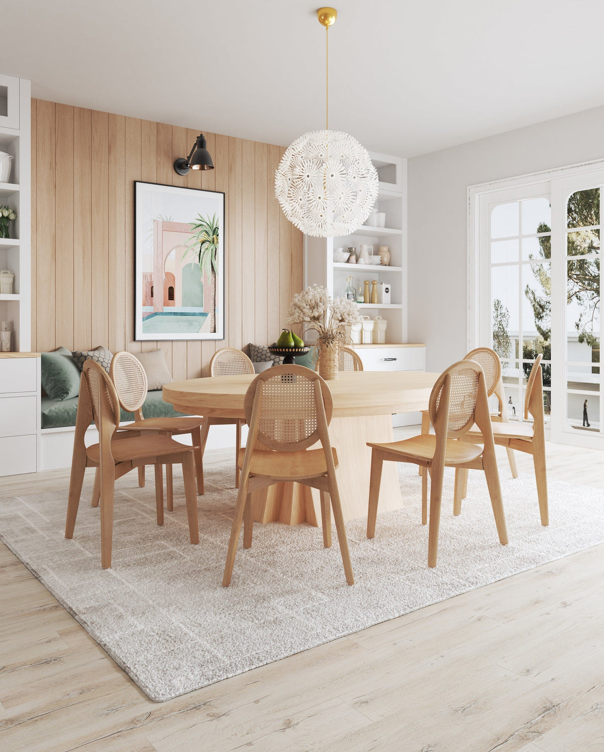 Versailles Round Dining Chair in Nature Cane (set of 2) by Manhattan Comfort at Eve Furniture