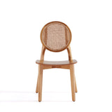 Versailles Round Dining Chair in Nature Cane (set of 2) by Manhattan Comfort at Eve Furniture