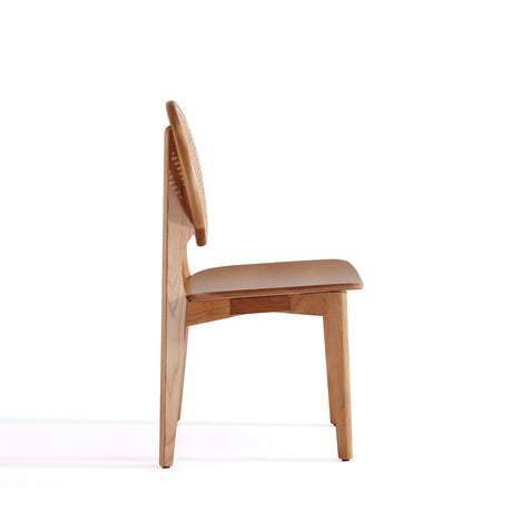 Versailles Round Dining Chair in Nature Cane (set of 4) by Manhattan Comfort at Eve Furniture