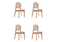 Versailles Round Dining Chair in Nature Cane (set of 4) by Manhattan Comfort at Eve Furniture