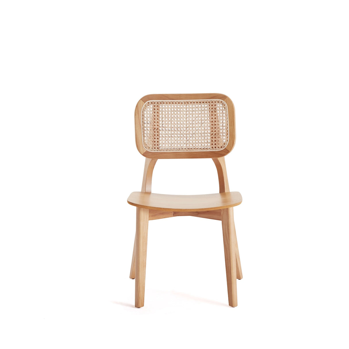Versailles Square Dining Chair in Nature Cane (set of 2) by Manhattan Comfort at Eve Furniture