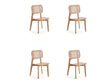 Versailles Square Dining Chair in Nature Cane (set of 4) by Manhattan Comfort at Eve Furniture