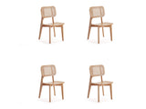Versailles Square Dining Chair in Nature Cane (set of 4) by Manhattan Comfort at Eve Furniture