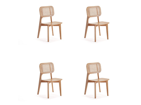 Versailles Square Dining Chair in Nature Cane (set of 4) by Manhattan Comfort at Eve Furniture