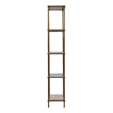 Verto Beige and Antique Brass Bookcase