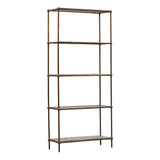 Verto Beige and Antique Brass Bookcase