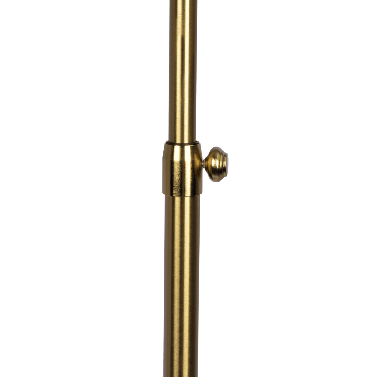 Verve Brassed Gold Floor Lamp with On/Off Switch Adjustable Led Round Base