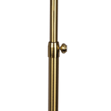 Verve Brassed Gold Floor Lamp with On/Off Switch Adjustable Led Round Base