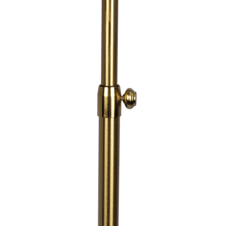 Verve Brassed Gold Floor Lamp with On/Off Switch Adjustable Led Round Base