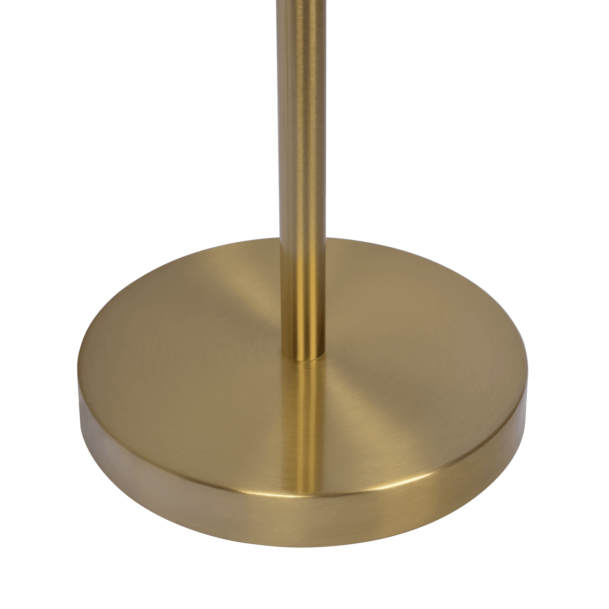 Verve Brassed Gold Floor Lamp with On/Off Switch Adjustable Led Round Base