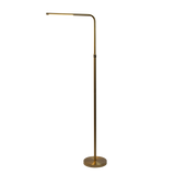 Verve Brassed Gold Floor Lamp with On/Off Switch Adjustable Led Round Base by Ashcroft Furniture at Eve Furniture