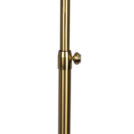 Verve Brassed Gold Floor Lamp with On/Off Switch Adjustable Led Round Base by Ashcroft Furniture at Eve Furniture