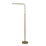 Verve Brassed Gold Floor Lamp with On/Off Switch Adjustable Led Round Base by Ashcroft Furniture at Eve Furniture