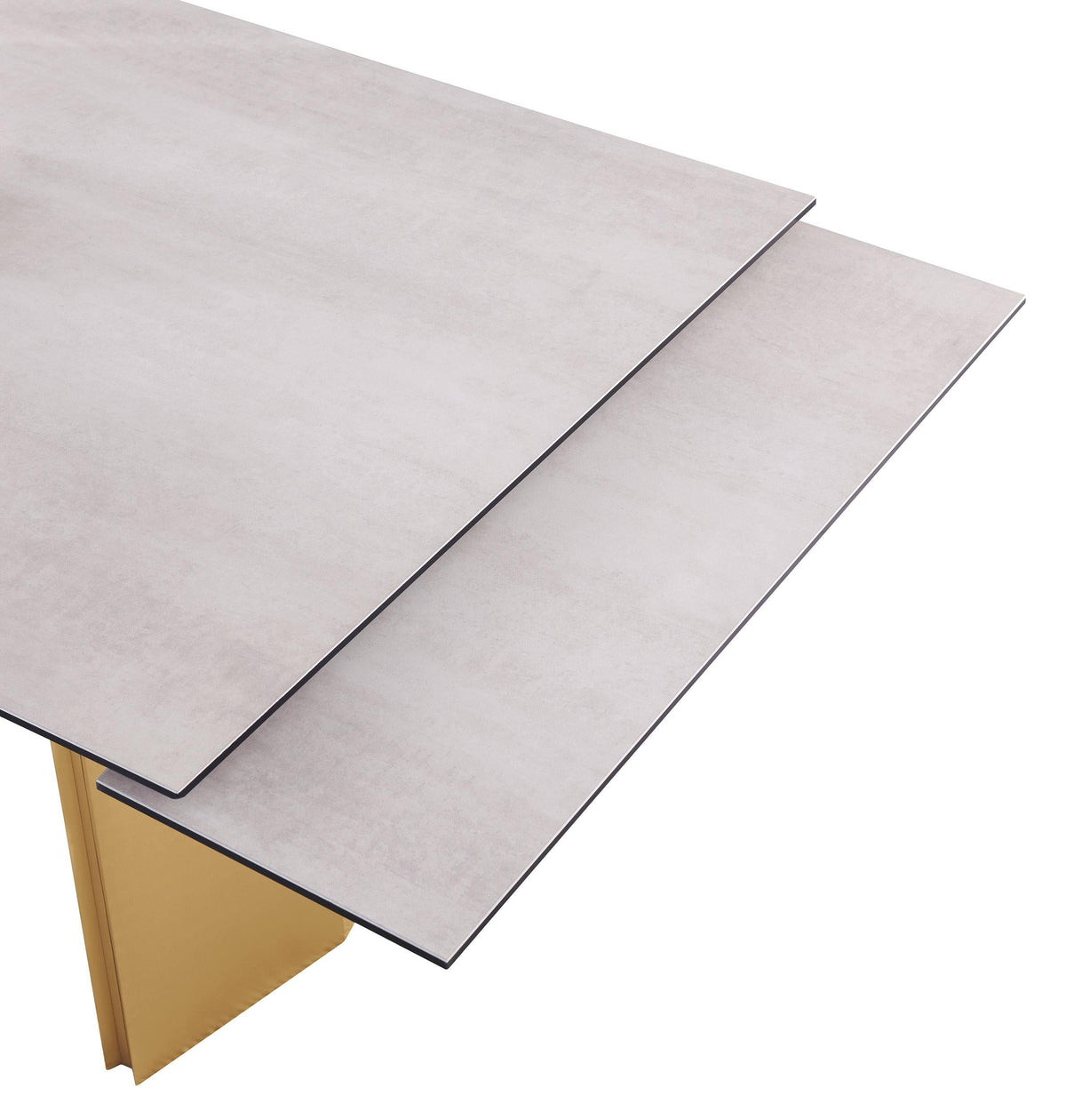 Vesa Beige Glass Top Extendable Dining Table by Coaster at Eve Furniture