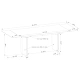 Vesa Beige Glass Top Extendable Dining Table by Coaster at Eve Furniture