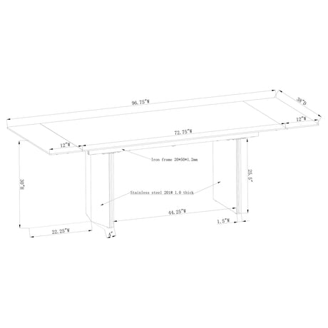 Vesa Beige Glass Top Extendable Dining Table by Coaster at Eve Furniture