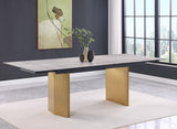 Vesa Beige Glass Top Extendable Dining Table by Coaster at Eve Furniture