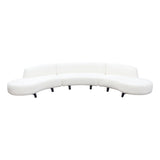 Vesper White/Black Faux Shearling 3-Pc Sectional by Diamond Sofa at Eve Furniture
