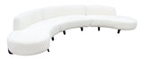 Vesper White/Black Faux Shearling 3-Pc Sectional by Diamond Sofa at Eve Furniture