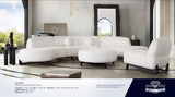 Vesper White/Black Faux Shearling 3-Pc Sectional by Diamond Sofa at Eve Furniture